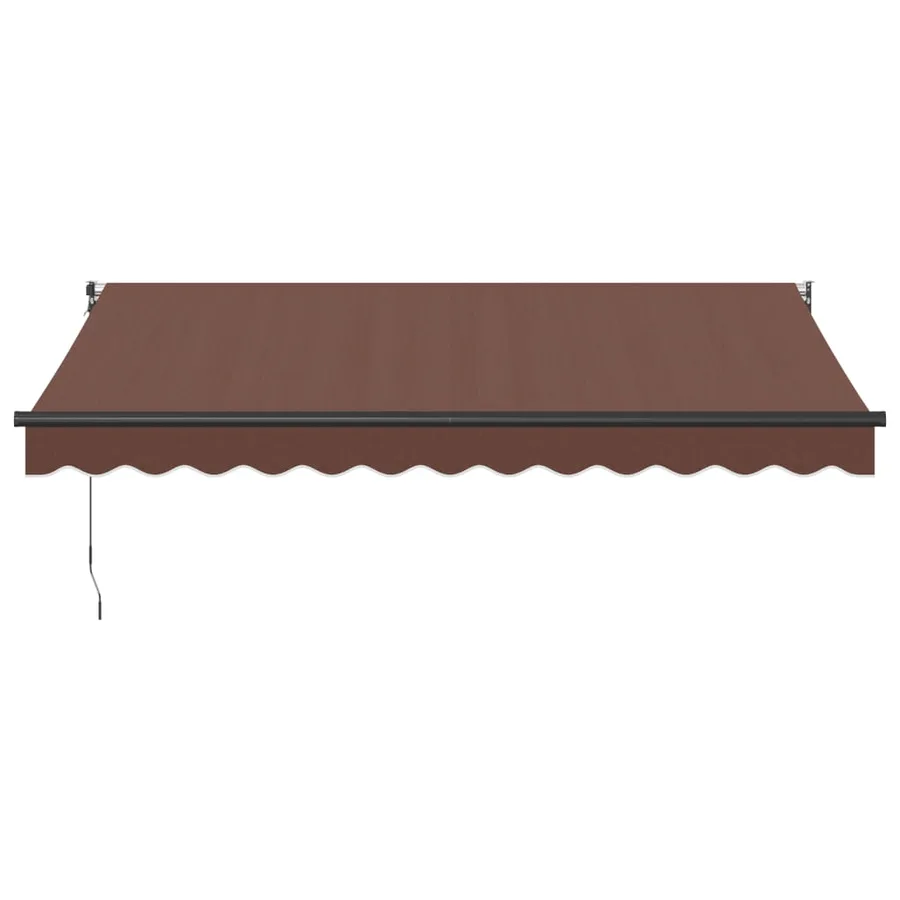 Auvent manuel rétractable marron 350x250 cm - 3