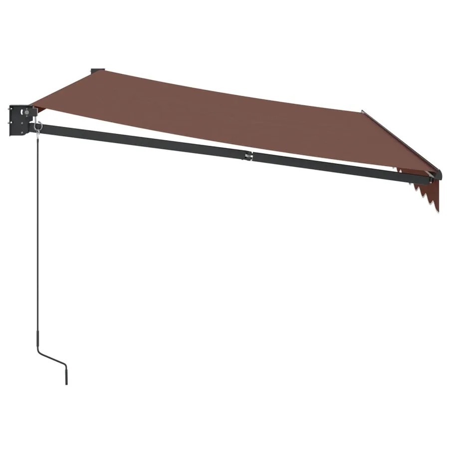Auvent manuel rétractable marron 350x250 cm - 4