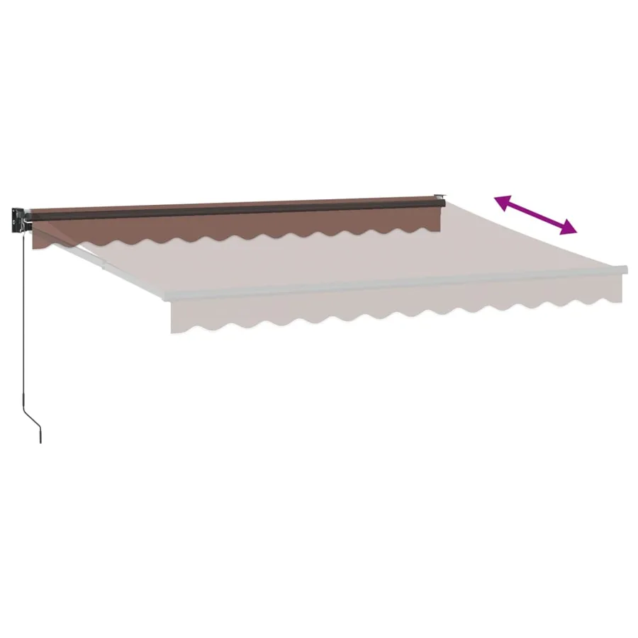 Auvent manuel rétractable marron 350x250 cm - 5
