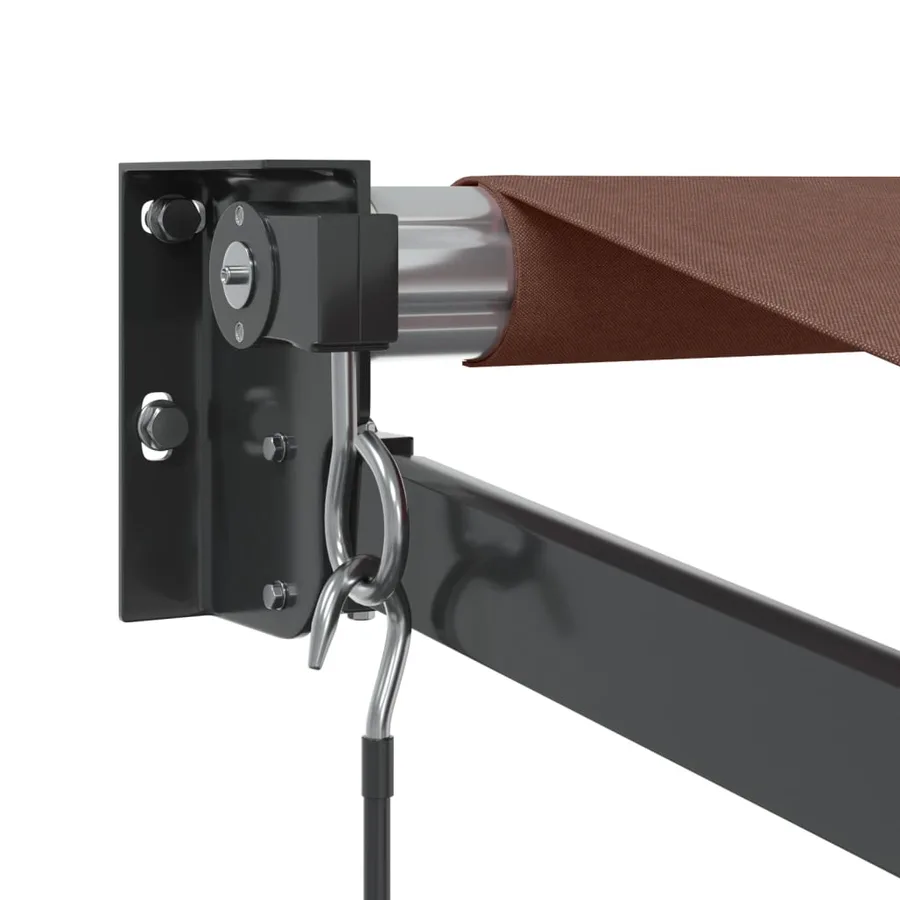 Auvent manuel rétractable marron 350x250 cm - 6
