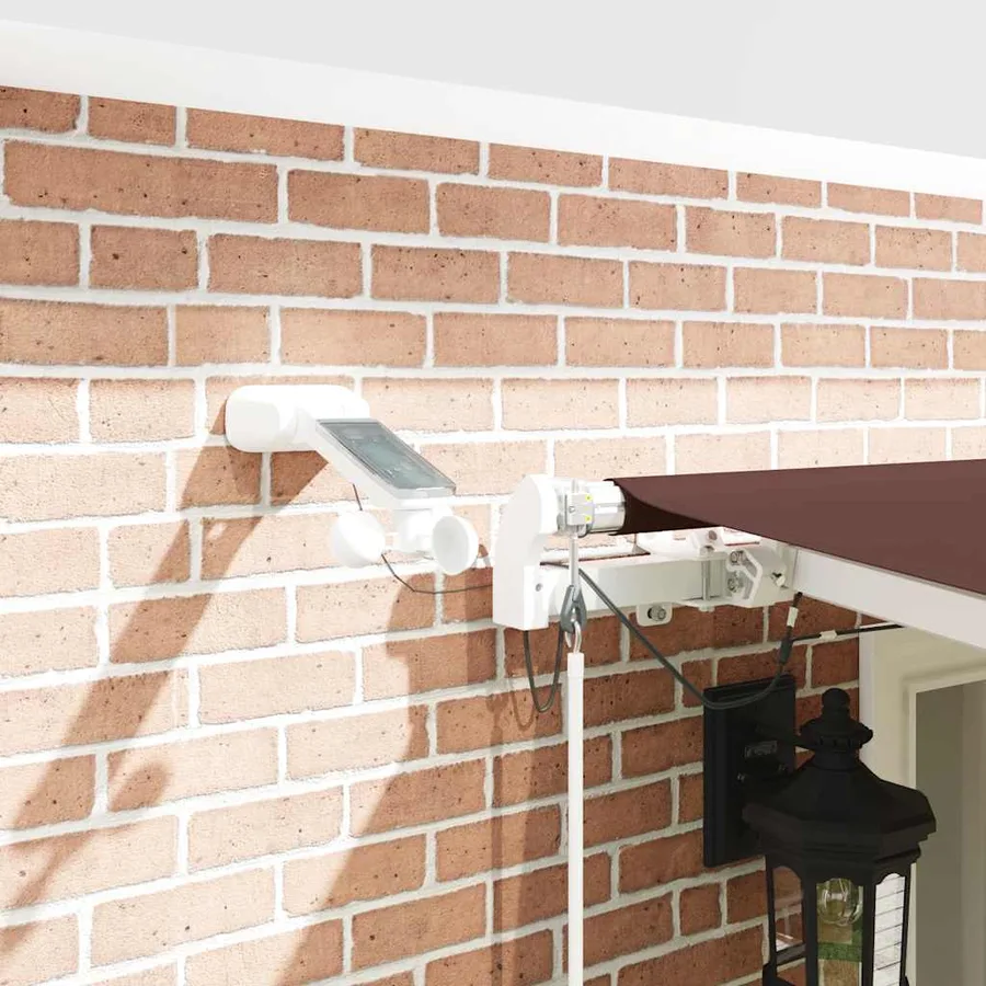 Auvent rétractable automatique avec LED marron 600x300 cm - 4