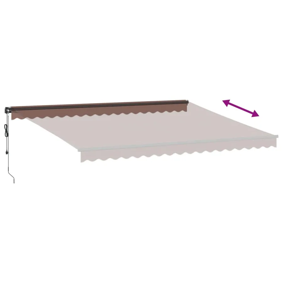 Auvent rétractable automatique marron 450x350 cm - 5