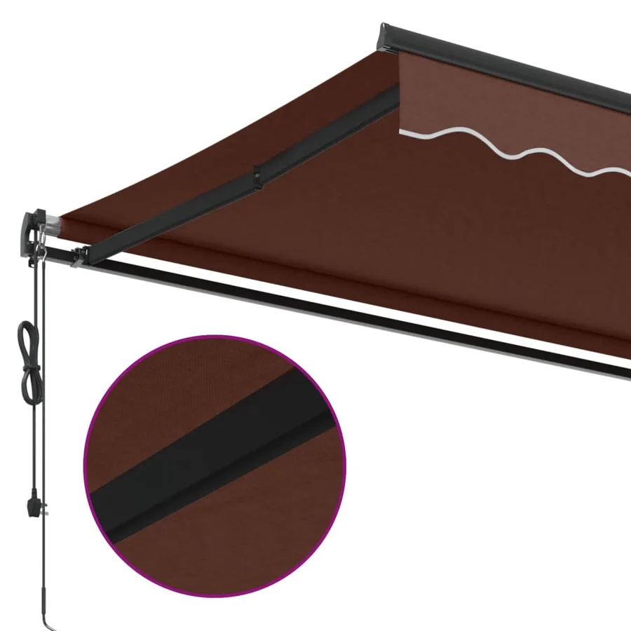 Auvent rétractable automatique marron 450x350 cm - 7