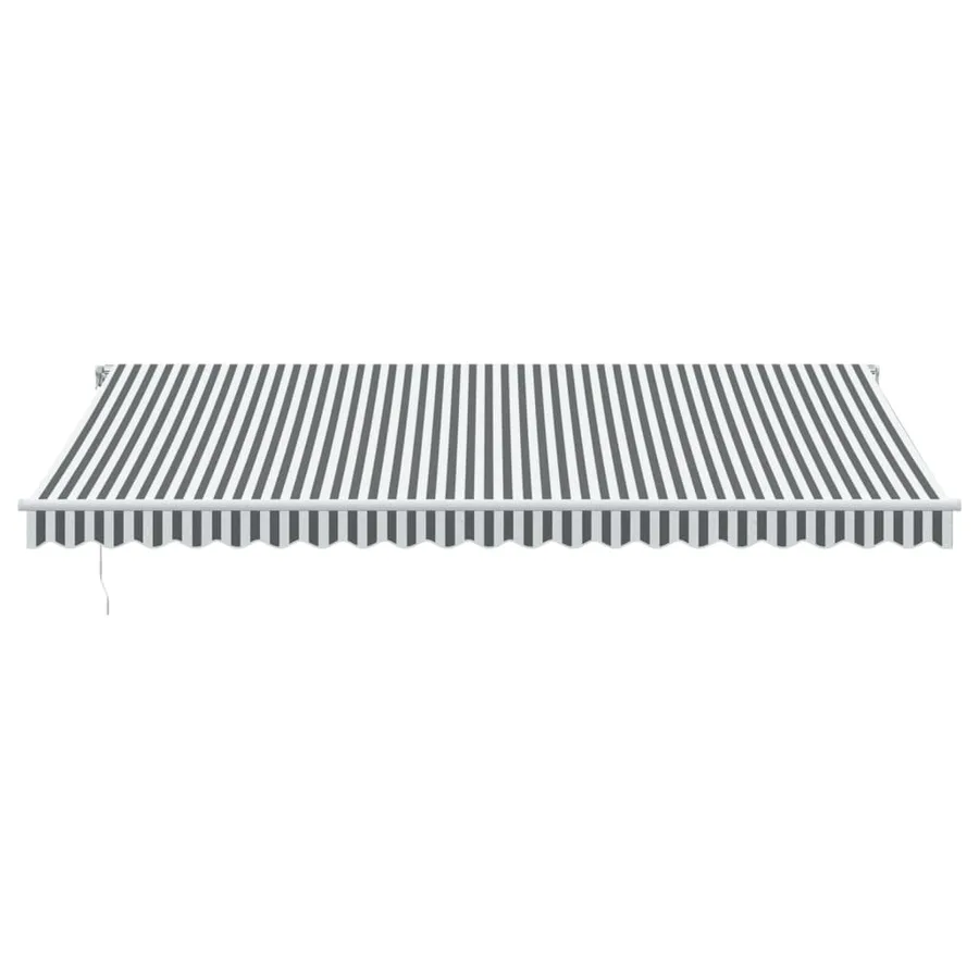 Auvent manuel rétractable anthracite et blanc 500x350 cm - 3