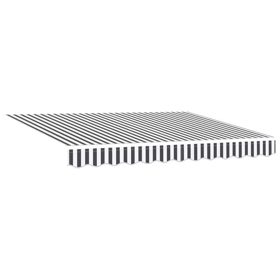 Auvent rétractable anthracite/blanc 3x2,5 m tissu et aluminium - 4