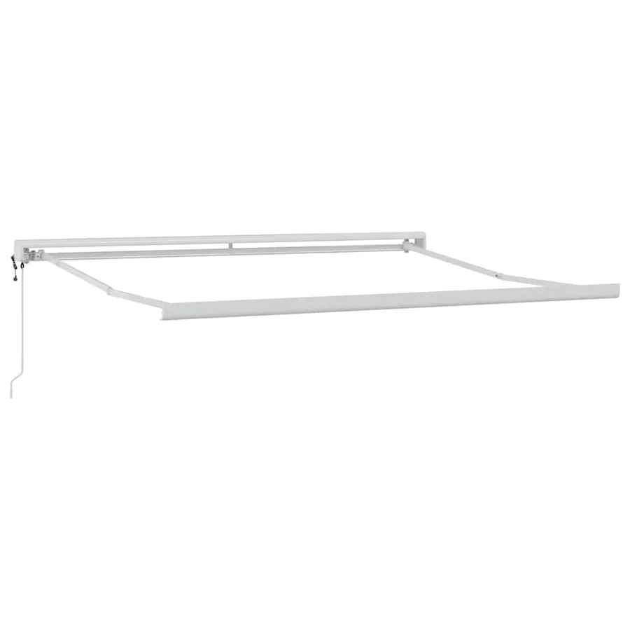 Auvent rétractable anthracite/blanc 3x2,5 m tissu et aluminium - 5