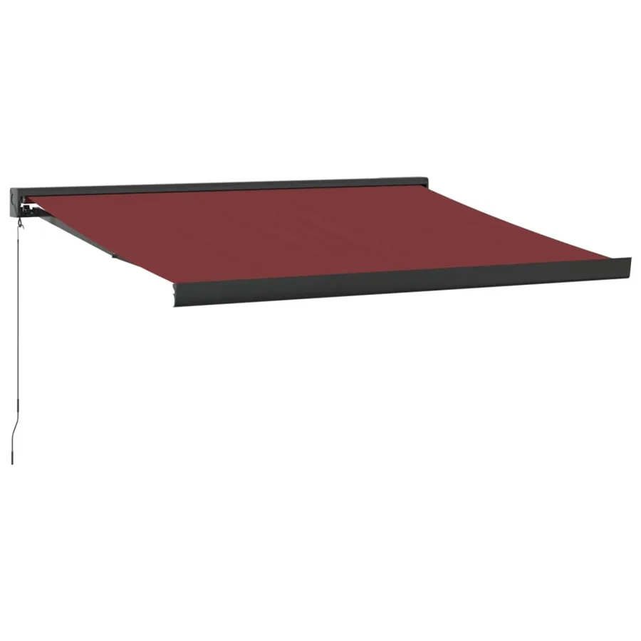 Auvent manuel rétractable bordeaux 350x250 cm - 2
