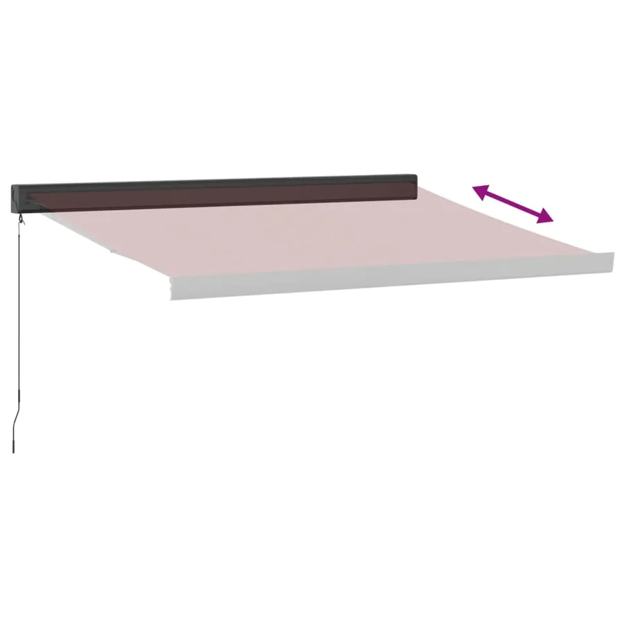 Auvent manuel rétractable bordeaux 350x250 cm - 7
