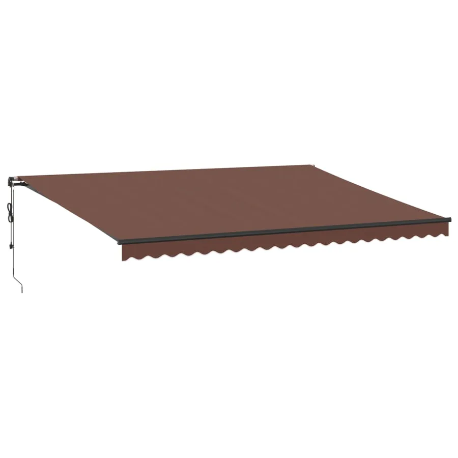 Auvent rétractable automatique avec LED marron 500x350 cm - 2