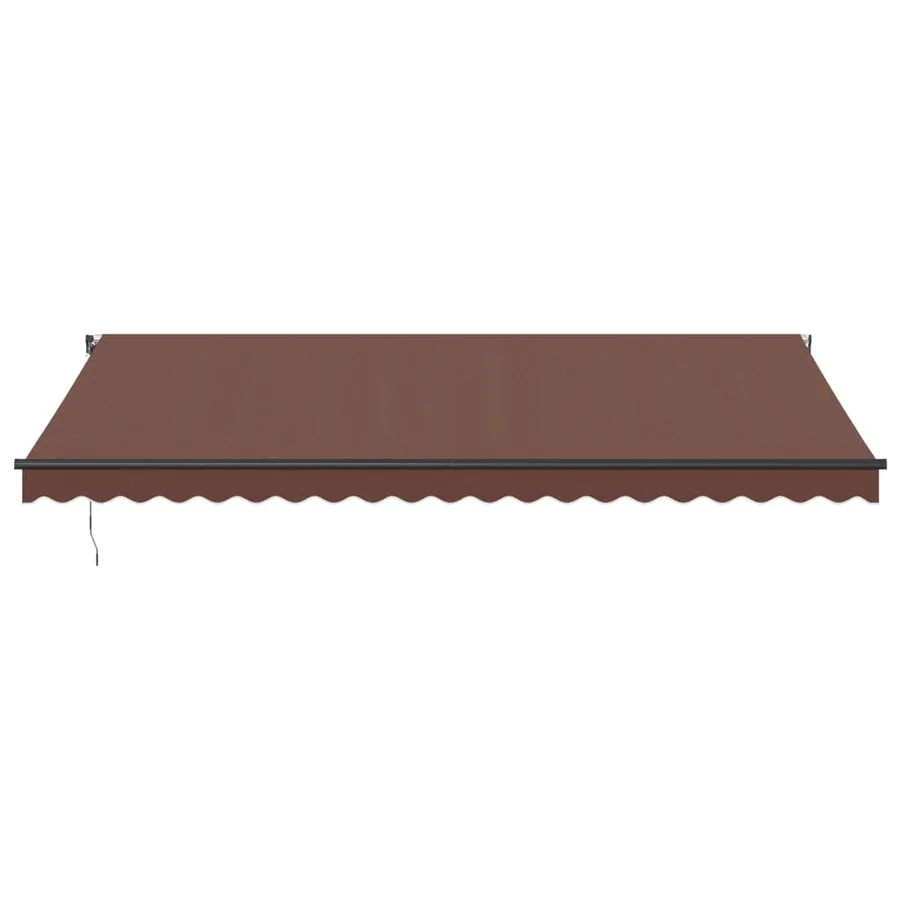 Auvent rétractable automatique avec LED marron 500x350 cm - 4