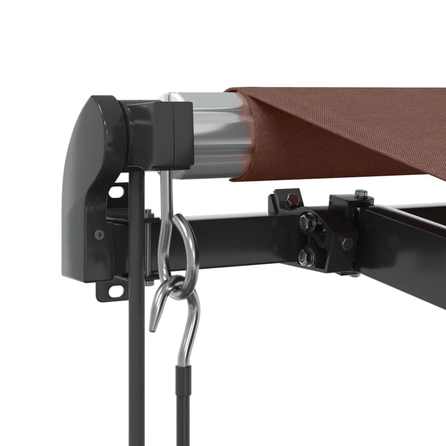 Auvent rétractable automatique avec LED marron 500x350 cm - 7