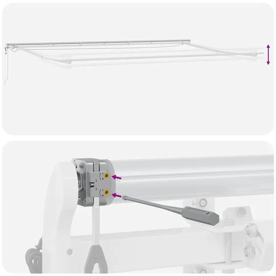 Auvent rétractable automatique avec LED bordeaux 600x300 cm - 11