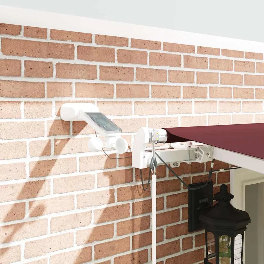 Auvent rétractable automatique avec LED bordeaux 600x300 cm - 4