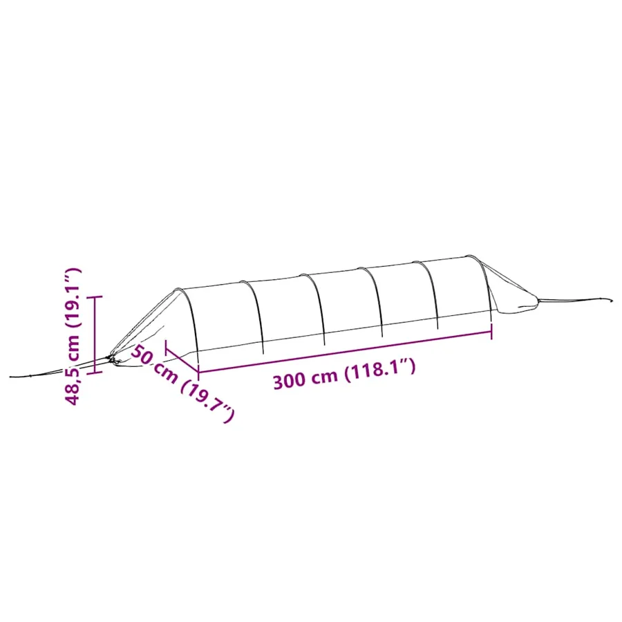 Tunnels en filet 4 pcs noir acier et polyéthylène - 10