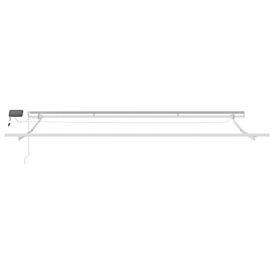 Auvent manuel rétractable avec LED anthracite blanc 400x300 cm - 13