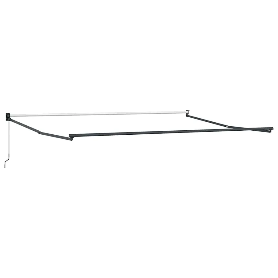 Auvent rétractable anthracite et blanc 4x3 m tissu et aluminium - 5