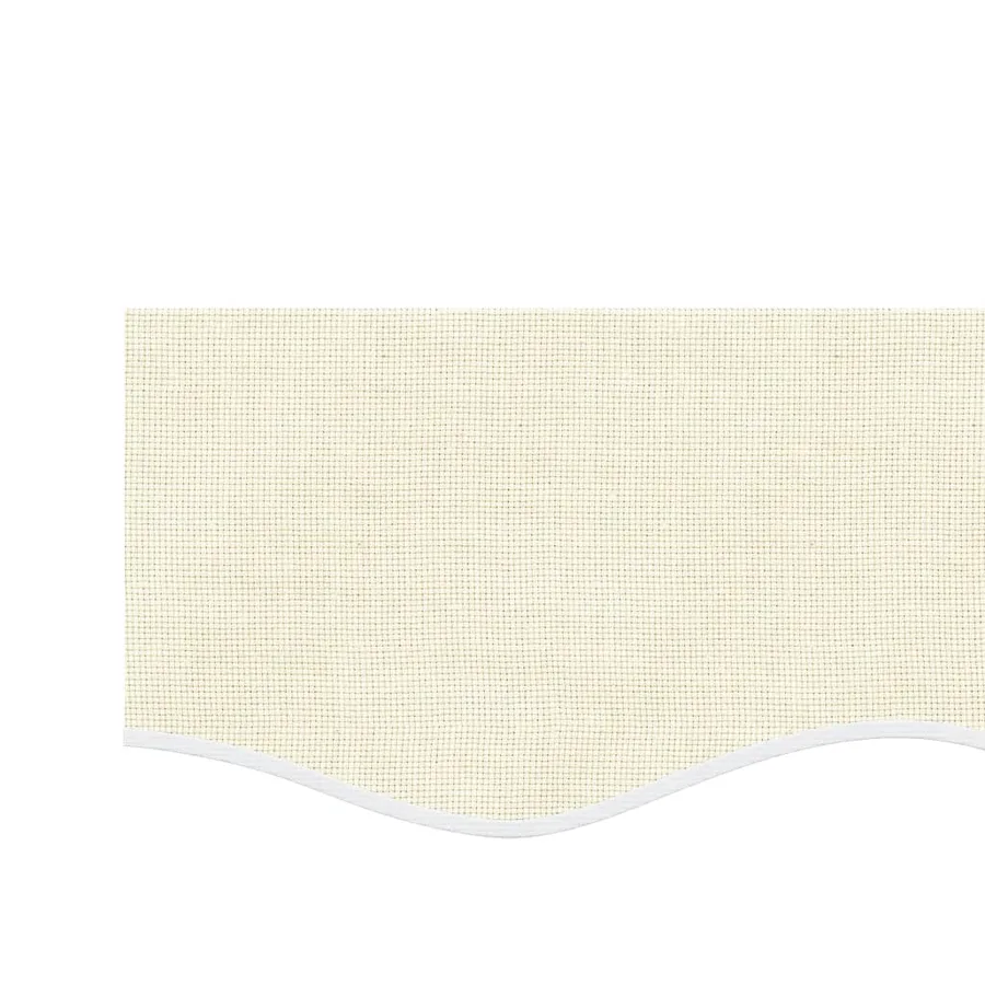Tissu de remplacement de cantonnière d’auvent rayure crème 3 m - 4
