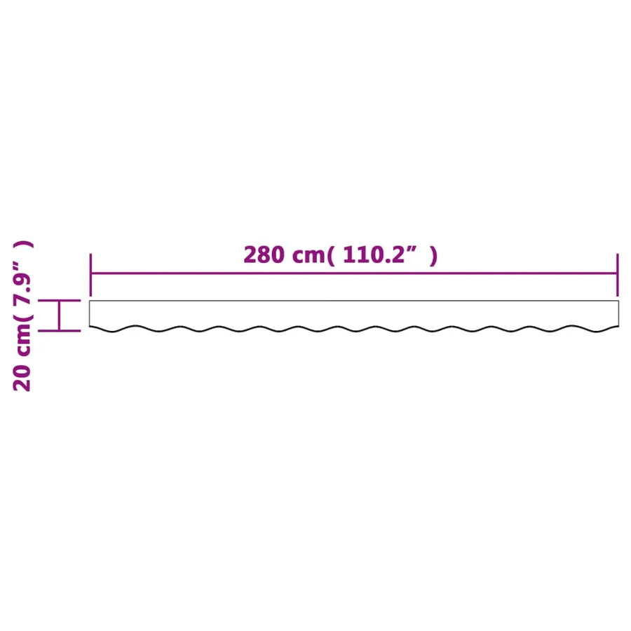 Tissu de remplacement de cantonnière d’auvent rayure crème 3 m - 6