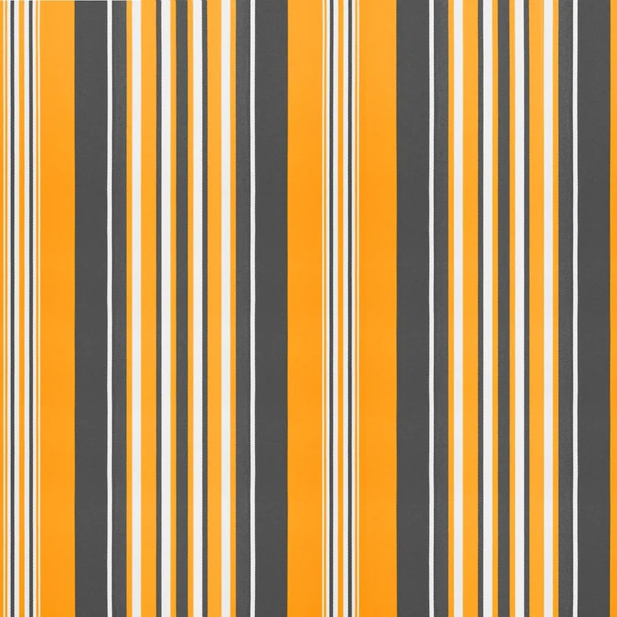 Tissu de remplacement de cantonnière d’auvent rayure jaune gris - 5