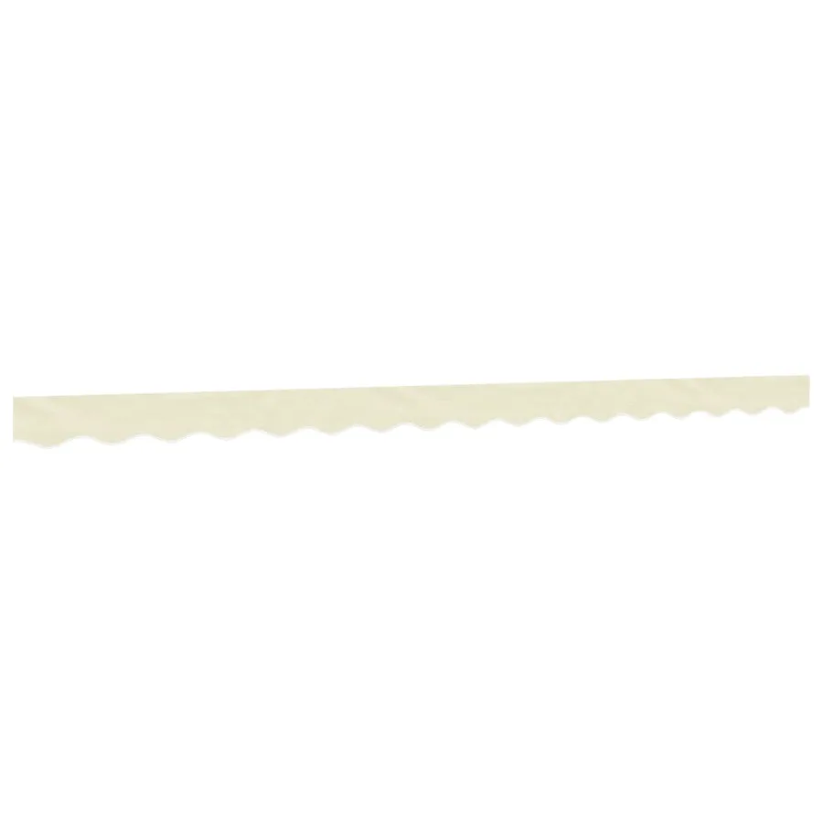Tissu de remplacement de cantonnière d’auvent rayure crème 4 m - 2