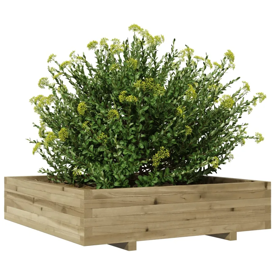 Jardinière 100x100x26,5 cm bois de pin imprégné - 4