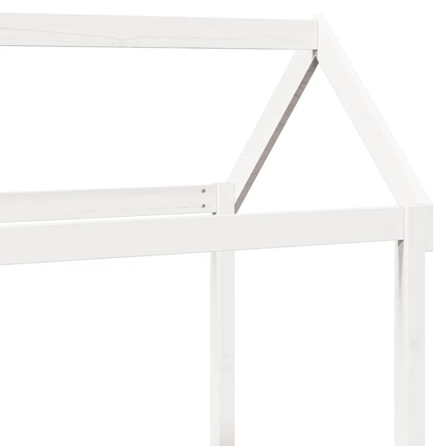 Toit de lit pour enfants blanc 98x70x176,5cm bois de pin massif - 7