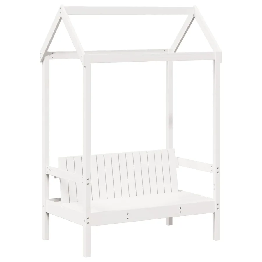 Ensemble de lit de jour et de banc et toit sans matelas blanc - 7