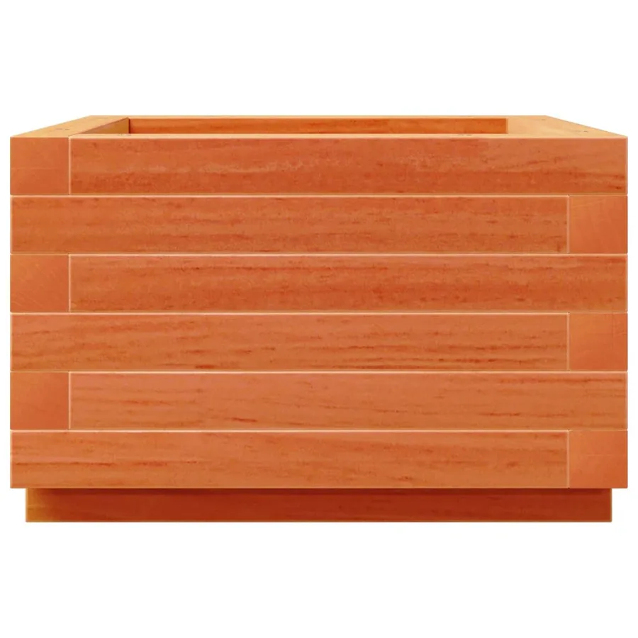 Jardinière cire marron 40x40x26,5 cm bois de pin massif - 6