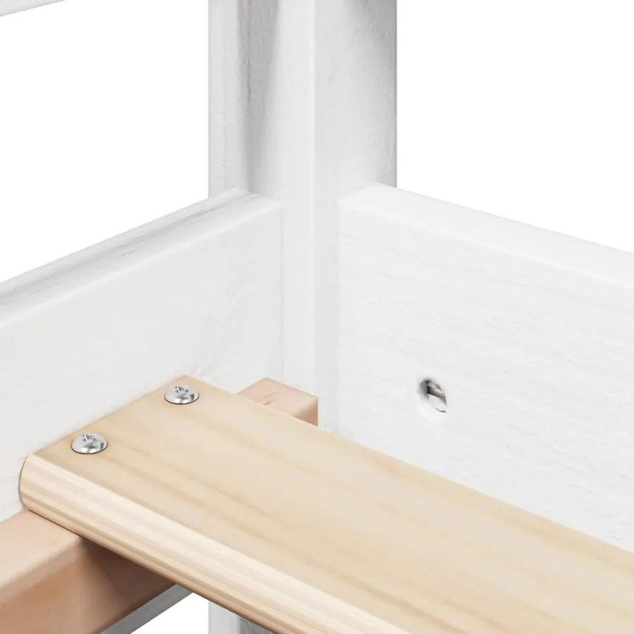 Lit de jour avec toit sans matelas blanc 80x200 cm bois massif - 10