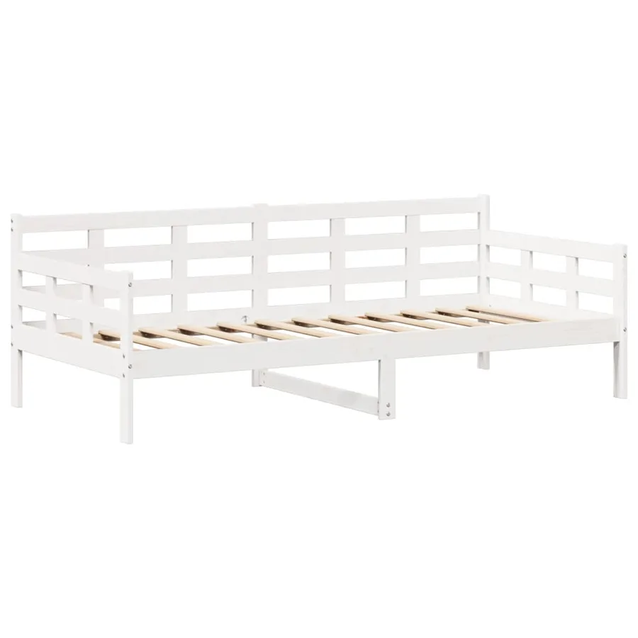 Lit de jour avec toit sans matelas blanc 80x200 cm bois massif - 6