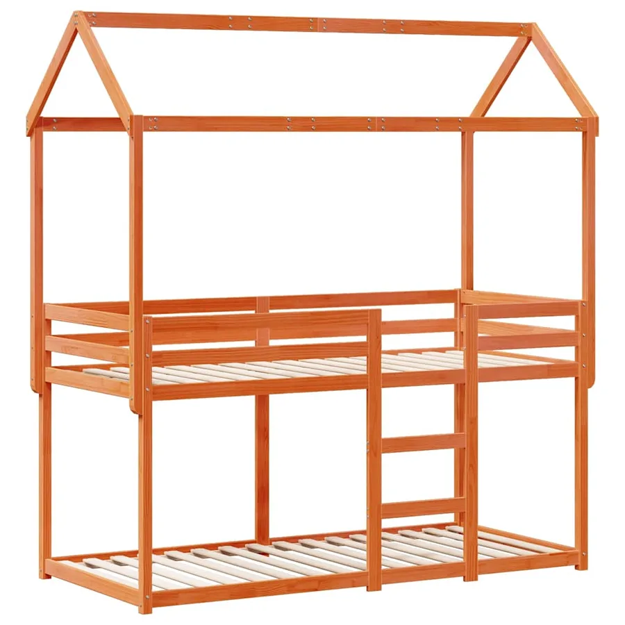 Lit superposé sans matelas cire marron 90x200 cm pin massif - 3