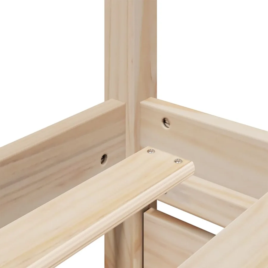 Lit avec tiroirs et matelas 140x190 cm bois massif de pin - 9