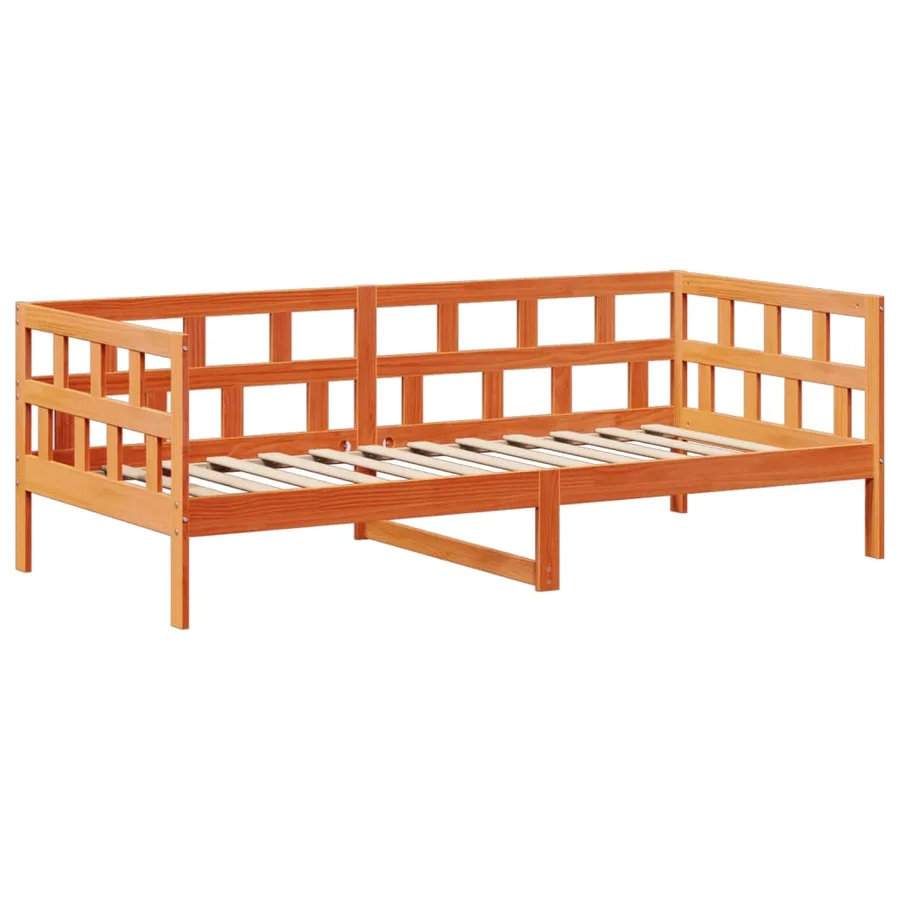 Lit de jour avec toit sans matelas 90x200 cm bois massif - 6