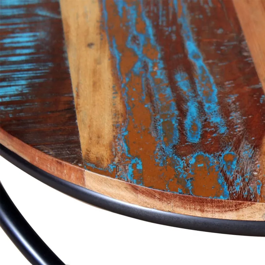 Table basse Bois de récupération massif 60x60x40 cm - 7