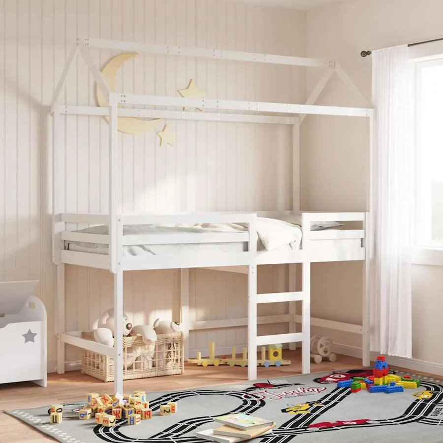 Toit de lit pour enfants 217x95,5x159 cm bois de pin massif