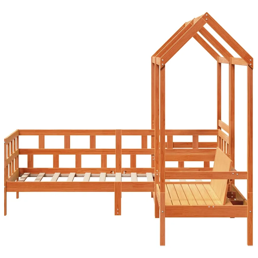 Ensemble de lit de jour avec toit sans matelas 80x200 cm - 8
