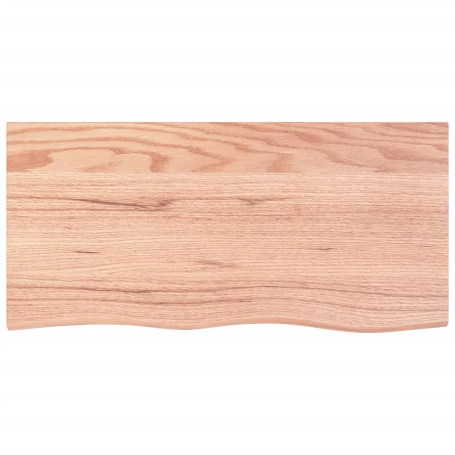 Étagère de vasque murale acier et bois de chêne massif - 8