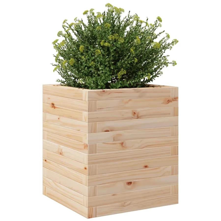 Jardinière 40x40x46 cm bois de pin massif - 4