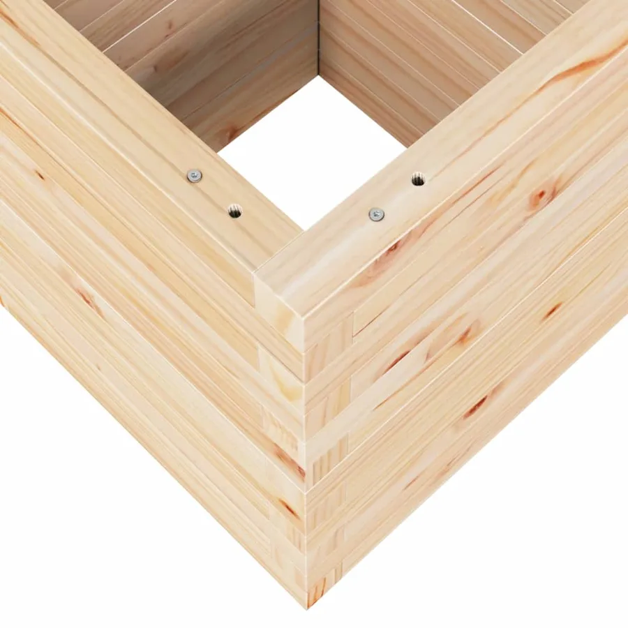 Jardinière 40x40x46 cm bois de pin massif - 8