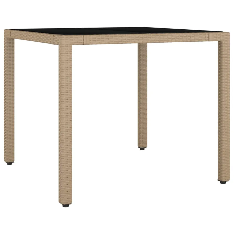 Ensemble de bistro de jardin 5 pcs coussins beige poly rotin - 4