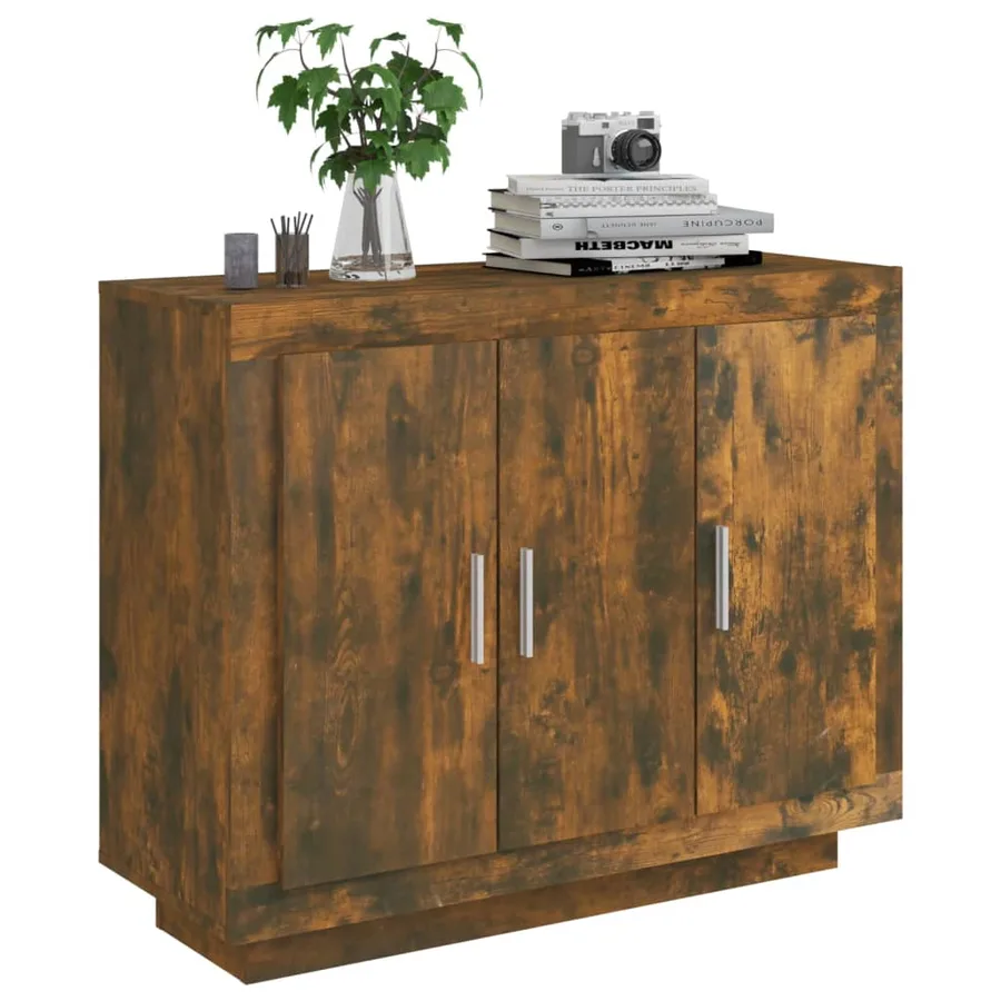 Buffet Chêne fumé 92x35x75 cm Bois d'ingénierie - 4