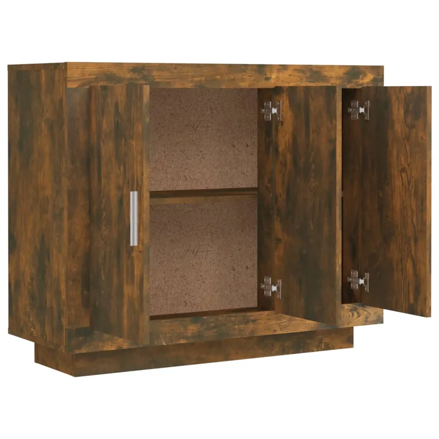 Buffet Chêne fumé 92x35x75 cm Bois d'ingénierie - 7