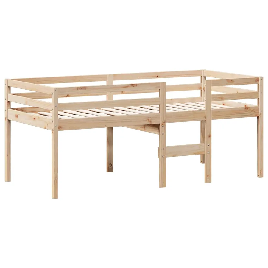 Lit haut sans matelas 90x200 cm bois de pin massif - 5