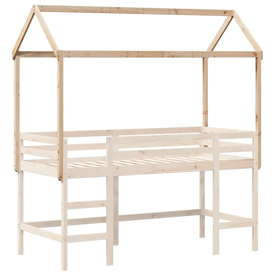 Toit de lit pour enfants 207x80,5x151,5 cm bois de pin massif - 3
