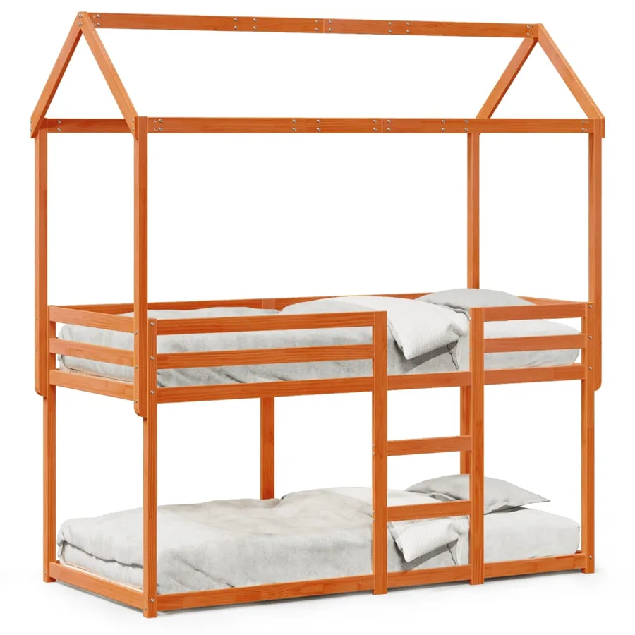 Lit superposé sans matelas cire marron 90x190 cm pin massif - 2