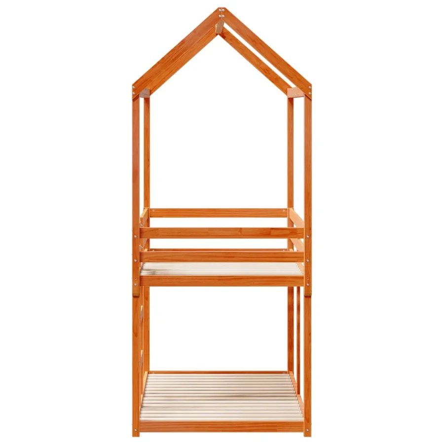 Lit superposé sans matelas cire marron 90x190 cm pin massif - 8