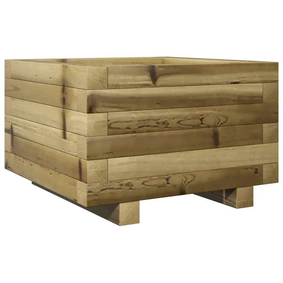 Jardinière 40x40x26,5 cm bois de pin imprégné - 2