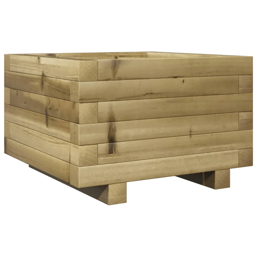 Jardinière 40x40x26,5 cm bois de pin imprégné - 7