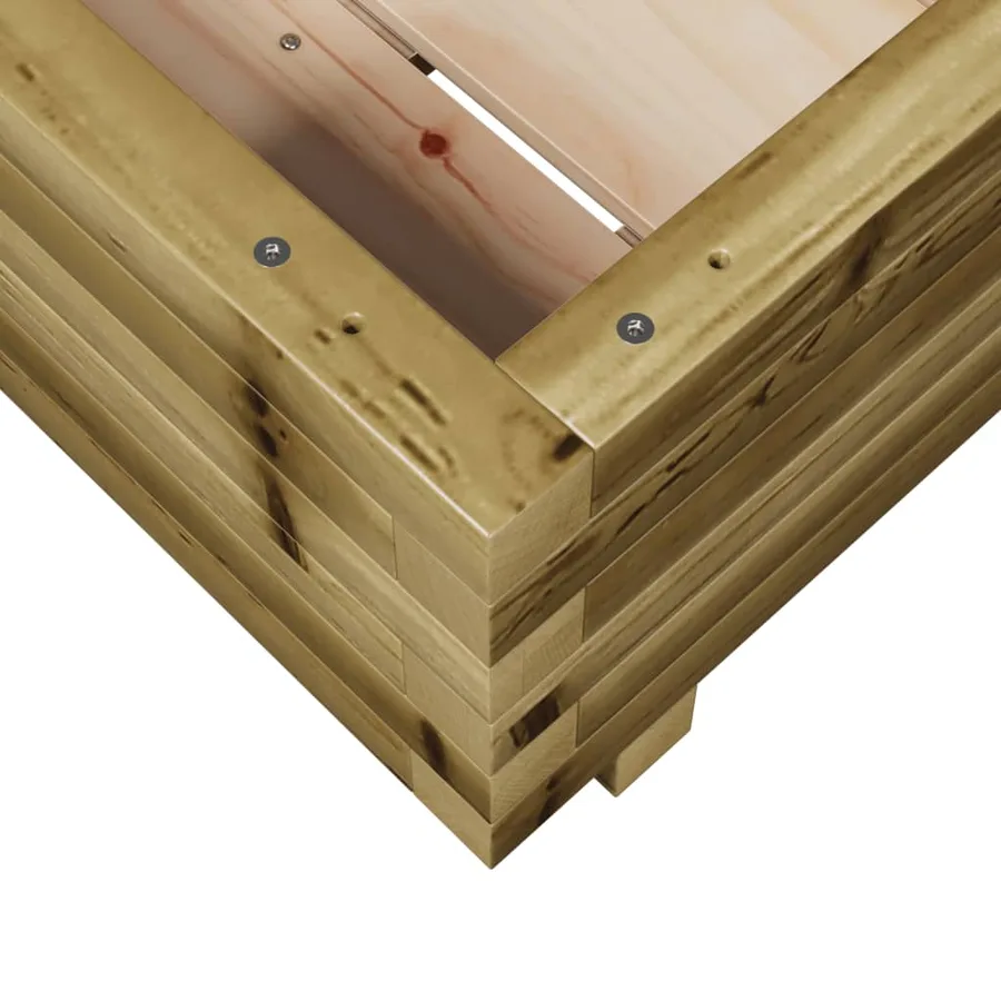 Jardinière 40x40x26,5 cm bois de pin imprégné - 8