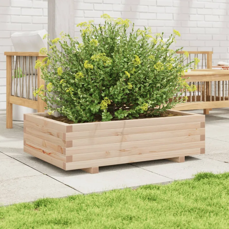 Jardinière 90x60x26,5 cm bois de pin massif - 3